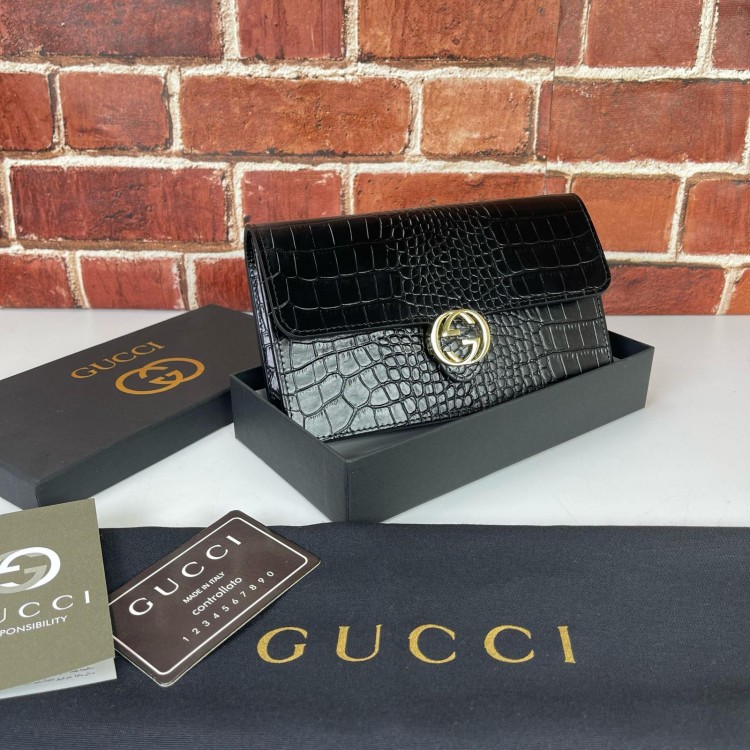 GUCCİ İNTERLOCKİNG CROCO DESİNG